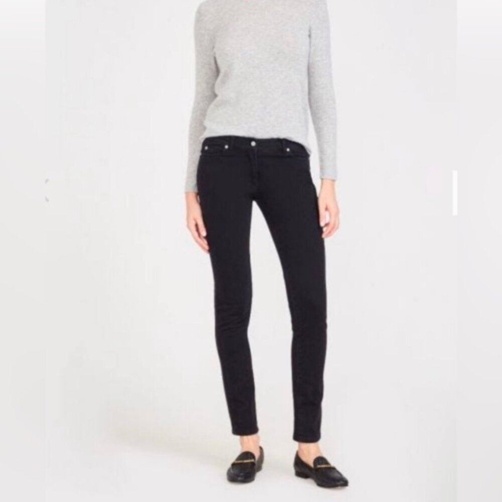 J. McLaughlin “LEXI” Stretch Slim Leg Crop Chinos, Black, Size 14